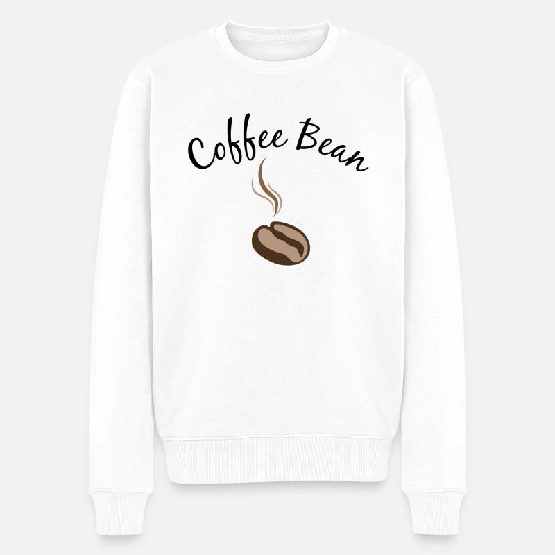 Coffee Bean - Männer Premium Bio Pullover - Weiß