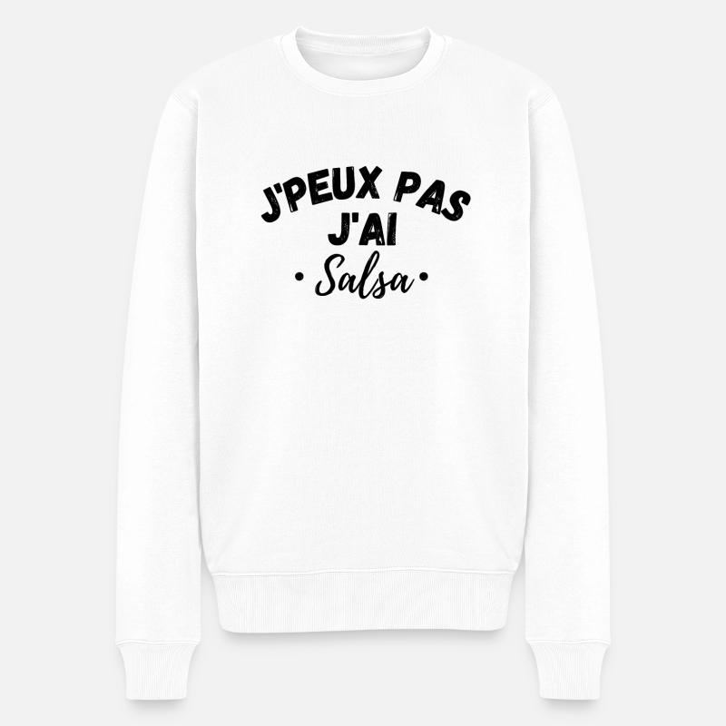 Je peux pas j ai salsa -danse de salon - Pull Premium bio Homme - blanc