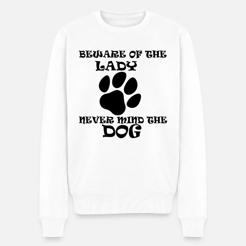 Hund Dog - Männer Premium Bio Pullover - Weiß