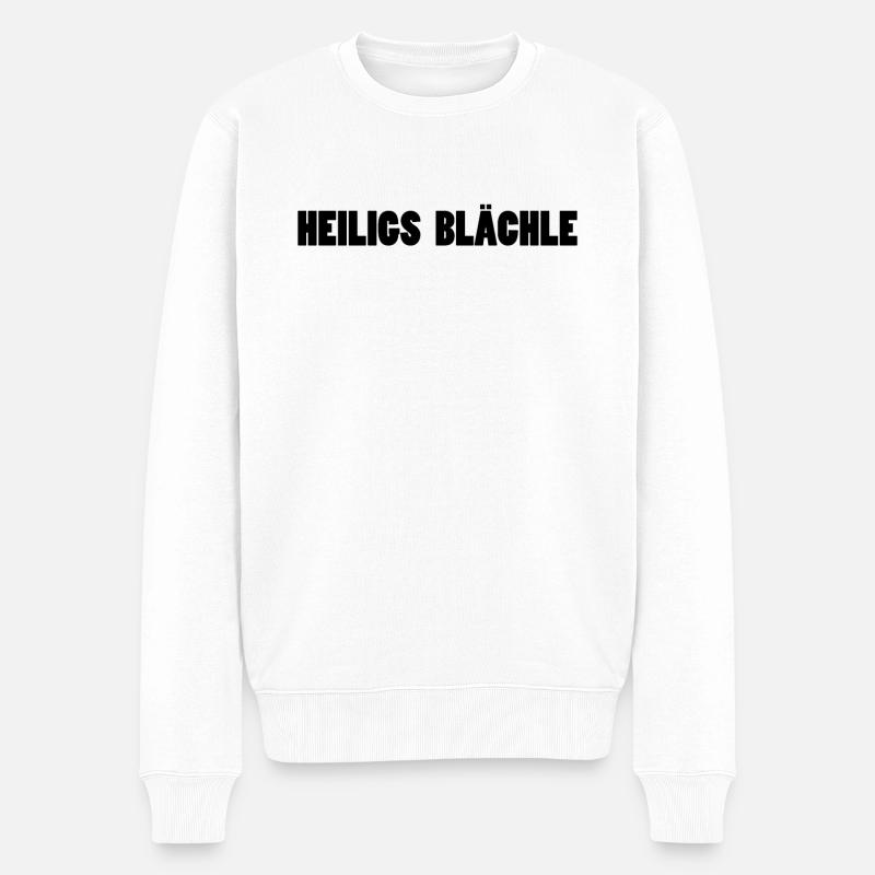 Heiligs Blächle - Männer Premium Bio Pullover - Weiß