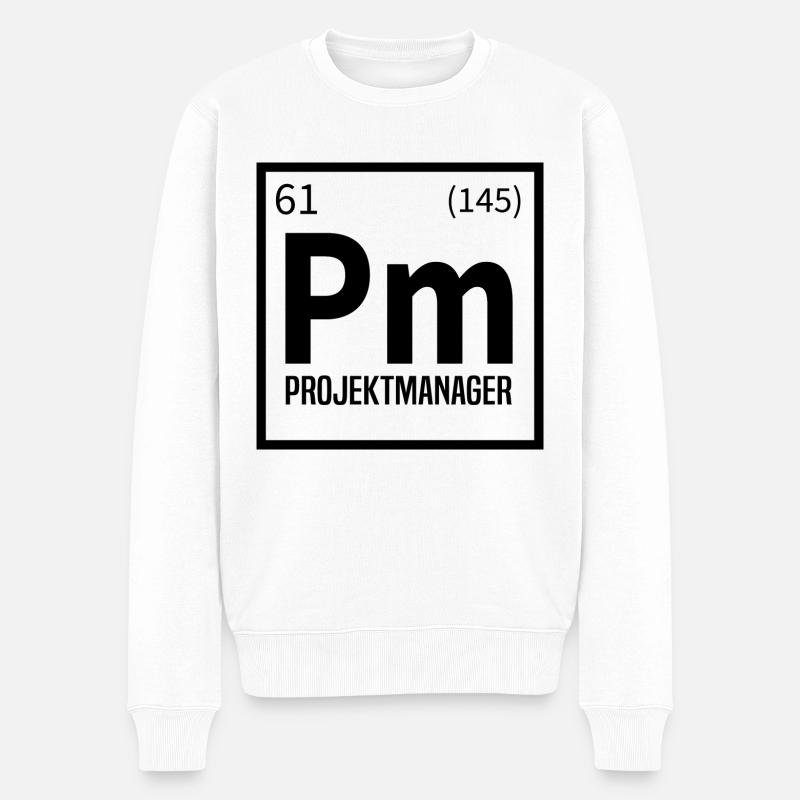 Projektmanagement Projekt Projektmanager Deadline - Männer Premium Bio Pullover - Weiß