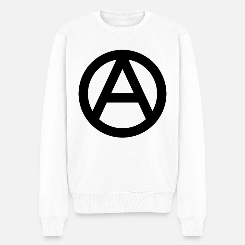Anarchy - Männer Premium Bio Pullover - Weiß