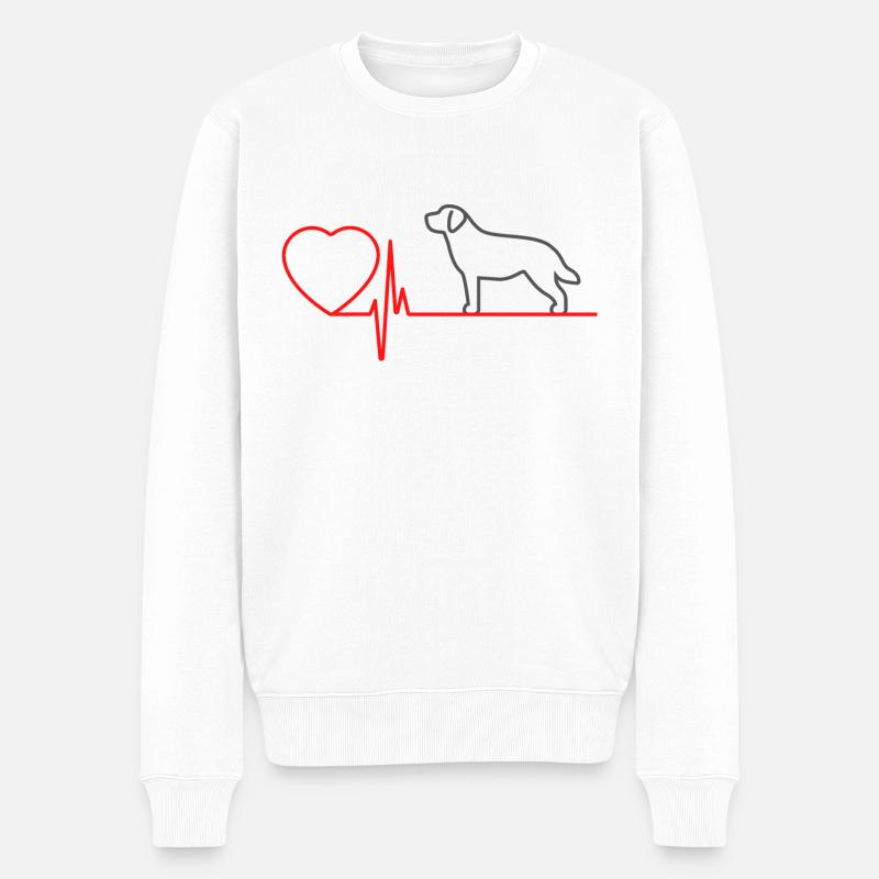 Labrador - Männer Premium Bio Pullover - Weiß