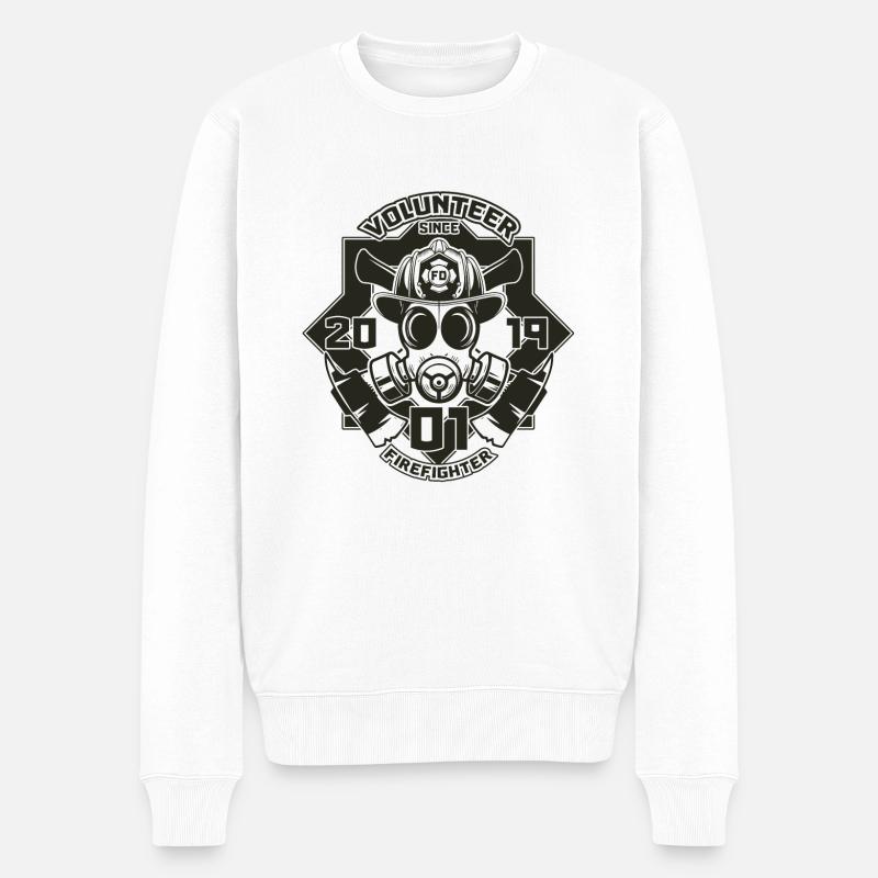 Pompiers Incendie Intervention Pompier Cadeau - Pull Premium bio Homme - blanc