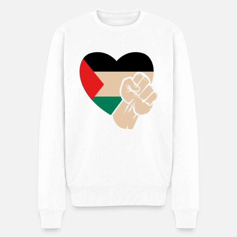 Lutte pour la Palestine - Pull Premium bio Homme - blanc