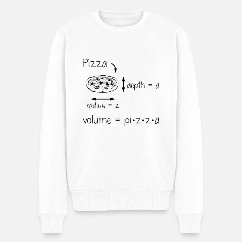 Pizza école professeur étudiant - Pull Premium bio Homme - blanc