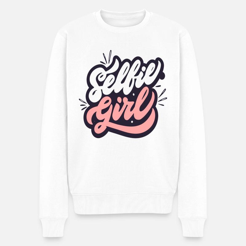 Fille de selfie - Pull Premium bio Homme - blanc