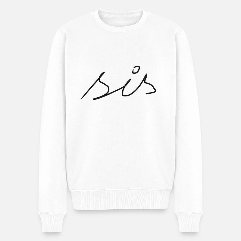 sis schwester - Männer Premium Bio Pullover - Weiß