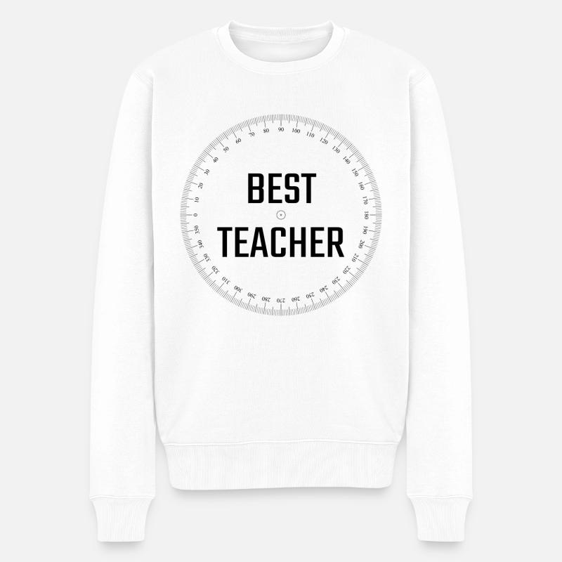 Bester Lehrer - Männer Premium Bio Pullover - Weiß