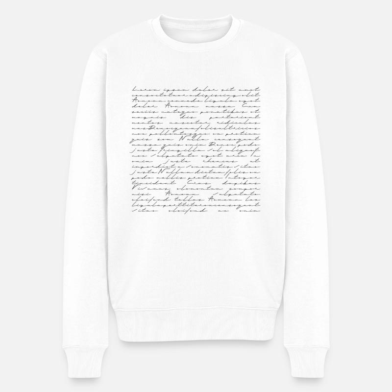 Lorem Ipsum, blind text, placeholder, design, text - Men's Premium Organic Jumper - white