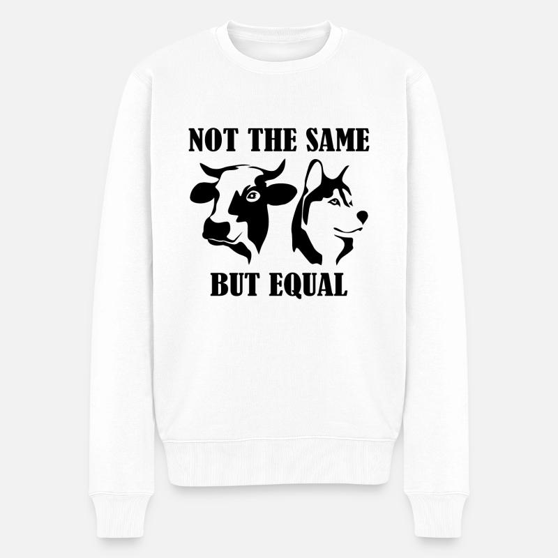 Not the same but equal Geschenk Pflanzen Vegan - Männer Premium Bio Pullover - Weiß