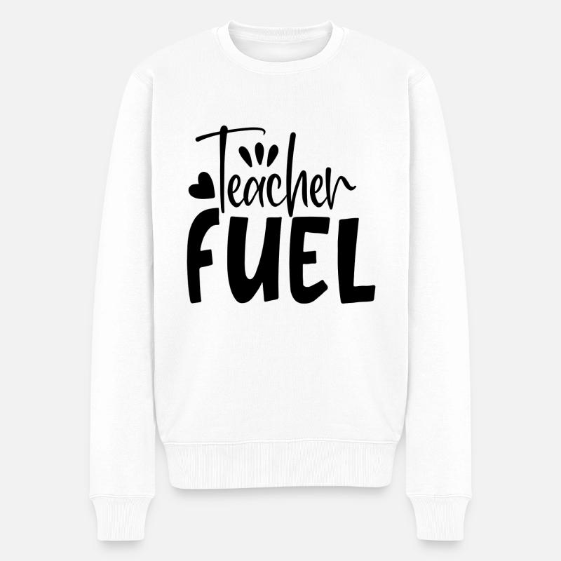 Professeur carburant École Funny Quotes - Pull Premium bio Homme - blanc