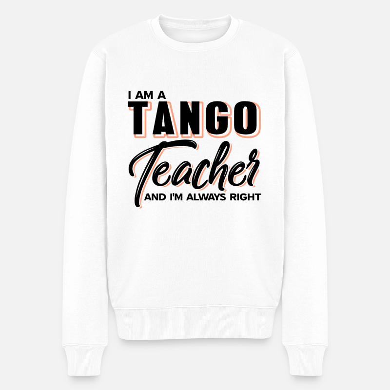 Tango - Männer Premium Bio Pullover - Weiß