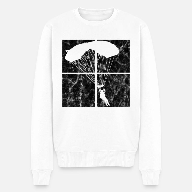 Parachute parachutiste - Pull Premium bio Homme - blanc