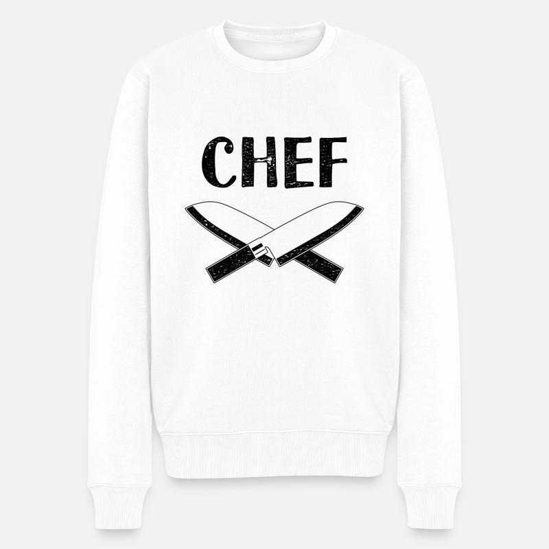 Chef Restaurant Restaurant - Pull Premium bio Homme - blanc
