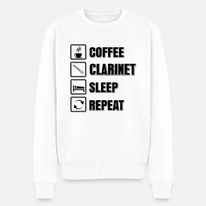 Clarinette - Pull Premium bio Homme - blanc