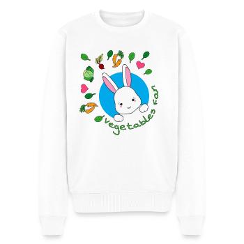 Vegetables Fan - Männer Premium Bio Pullover - Weiß - Vorne - Thijin (182cm)