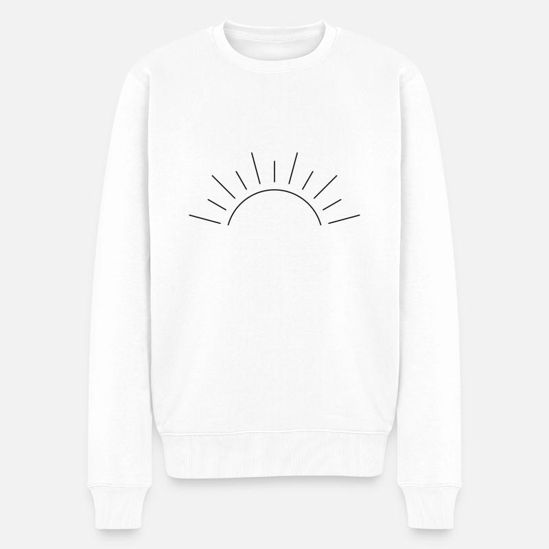 Sunshine Sun - Männer Premium Bio Pullover - Weiß