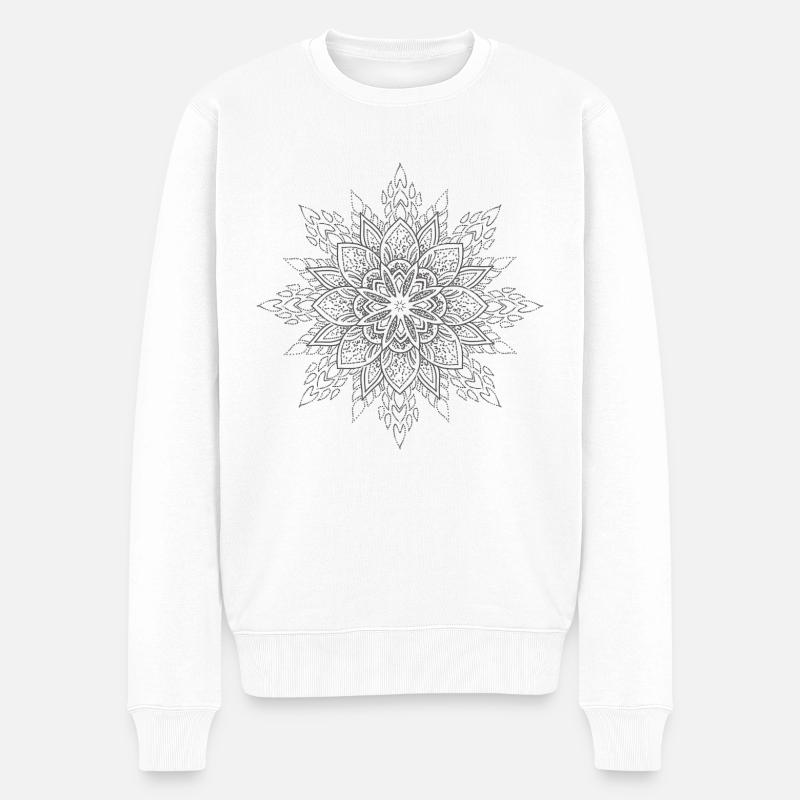 Mandala - Pull Premium bio Homme - blanc