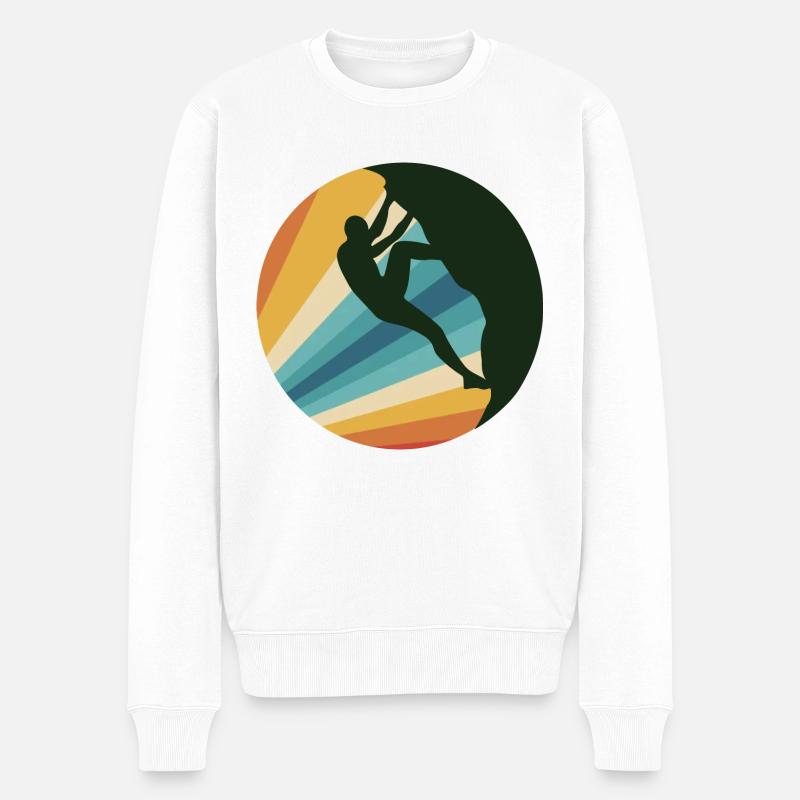 Rock Climbing - Männer Premium Bio Pullover - Weiß