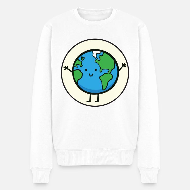 Bæredygtighed - Økologisk premium-sweatshirt til mænd - hvid