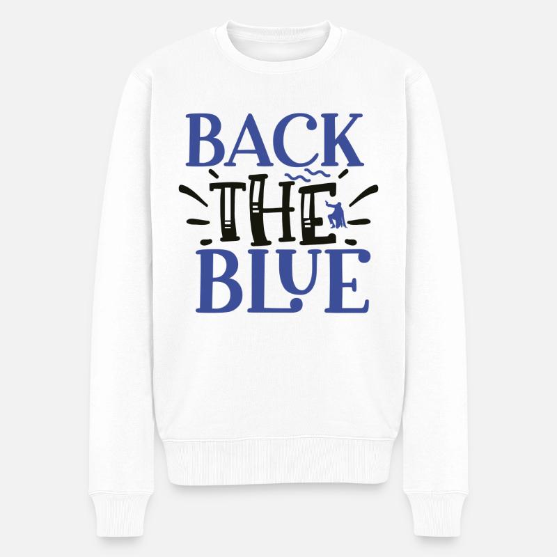 Retour le bleu - Pull Premium bio Homme - blanc