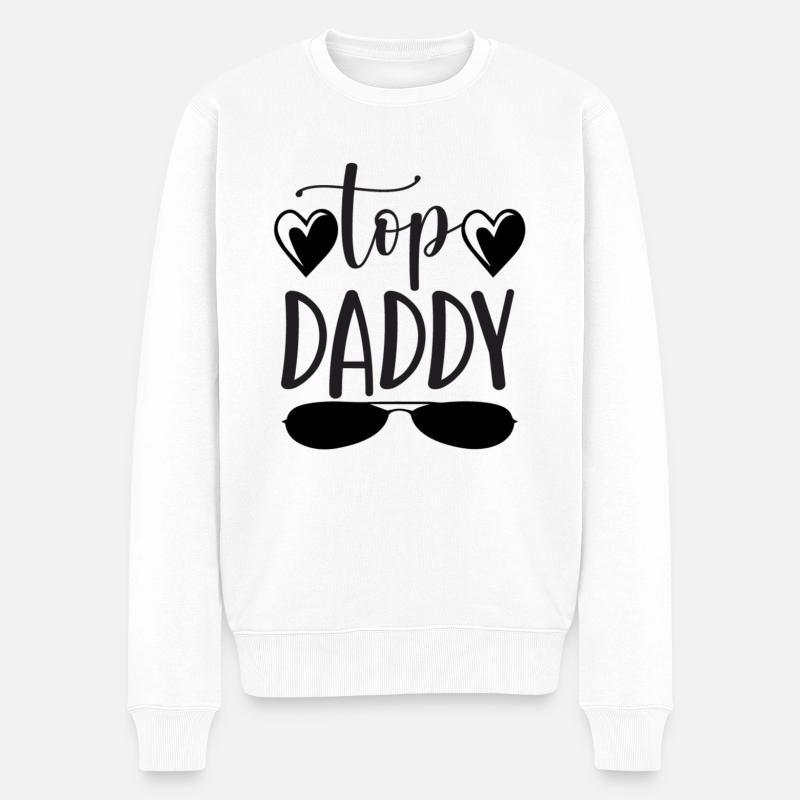 Top Daddy - Männer Premium Bio Pullover - Weiß