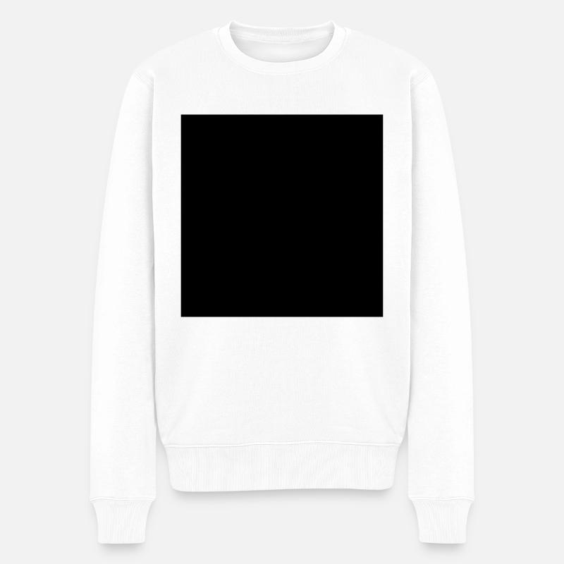 Quadrat schwarz - Männer Premium Bio Pullover - Weiß
