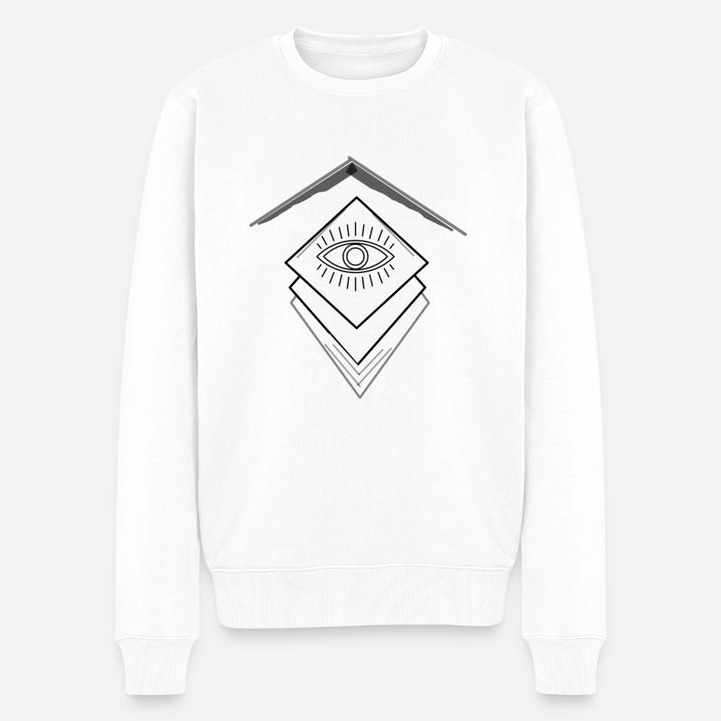 Illustration cool d’Illuminati - Pull Premium bio Homme - blanc