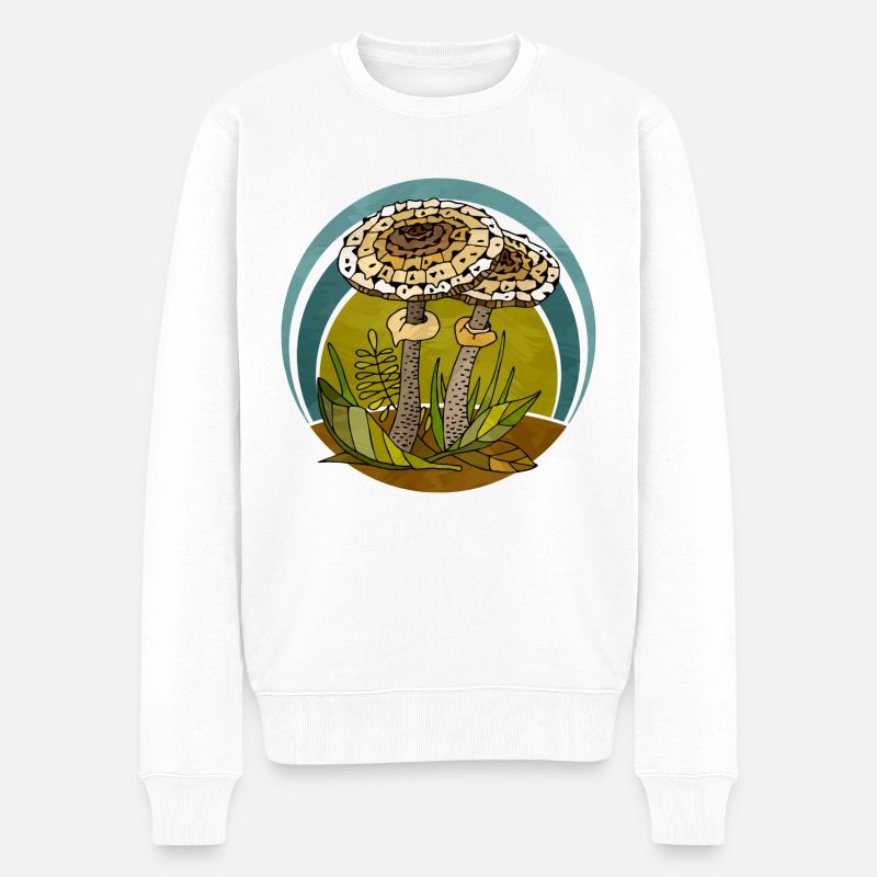 Champignons - Pull Premium bio Homme - blanc
