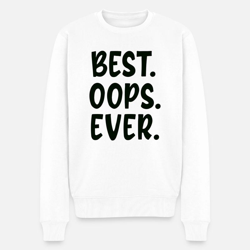 Besser noch nie - Männer Premium Bio Pullover - Weiß