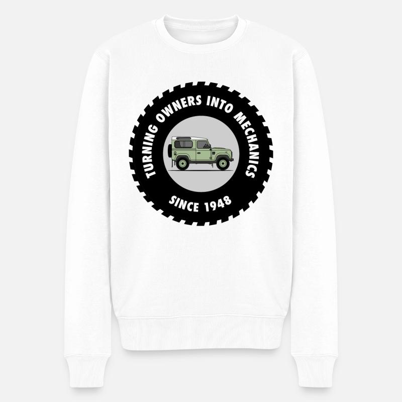 Mécanique du défenseur - Pull Premium bio Homme - blanc