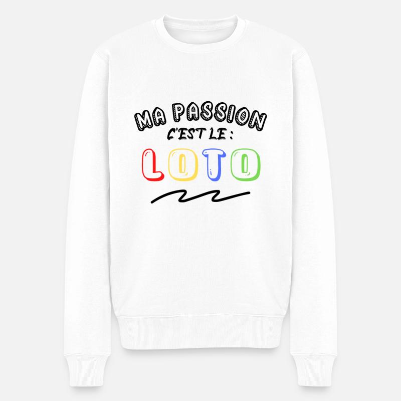 Ma passion c'est le LOTO - Pull Premium bio Homme - blanc