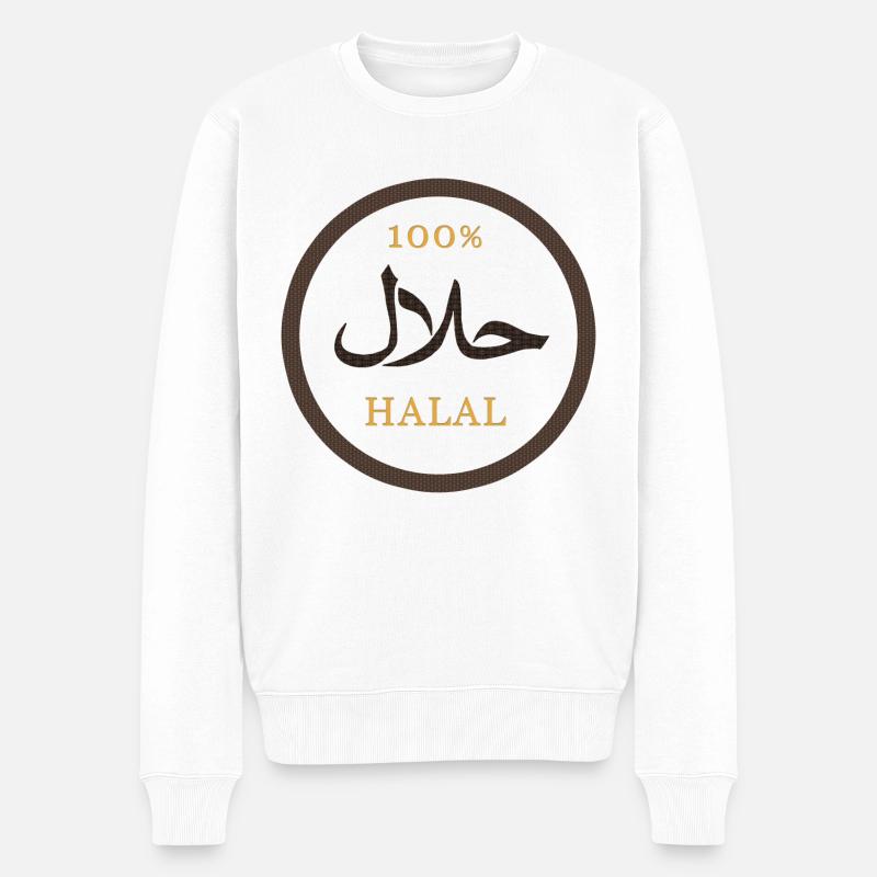 Halal-Ramadan - Männer Premium Bio Pullover - Weiß