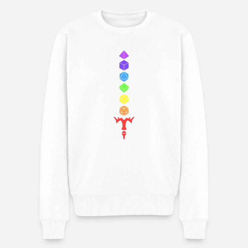 Regenbogen-Schwert ab rollenspiele - Männer Premium Bio Pullover - Weiß