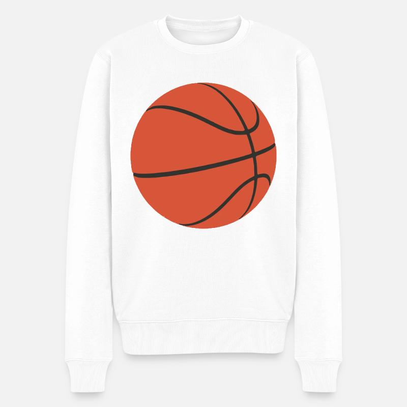 Basketball - Männer Premium Bio Pullover - Weiß