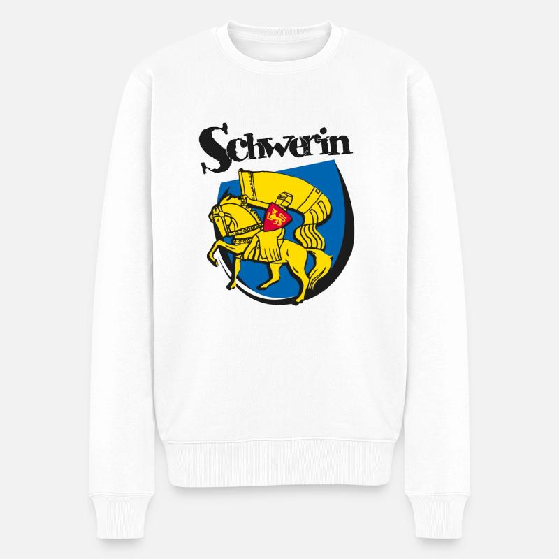 Schweriner Wappen - Männer Premium Bio Pullover - Weiß