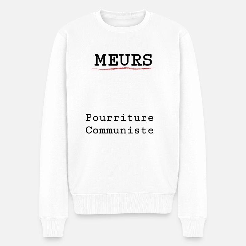 Meurs Pourriture Communiste / La Cité De La Peur - Pull Premium bio Homme - blanc
