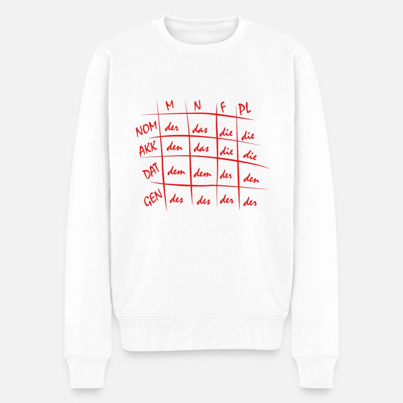 Lehrer Geschenk Schule - Männer Premium Bio Pullover - Weiß