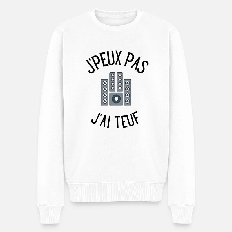J'peux pas j'ai teuf - Pull Premium bio Homme - blanc