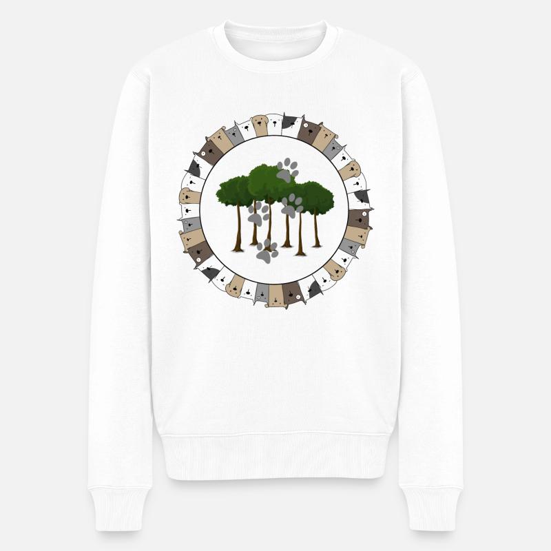 Chiens et nature - Pull Premium bio Homme - blanc
