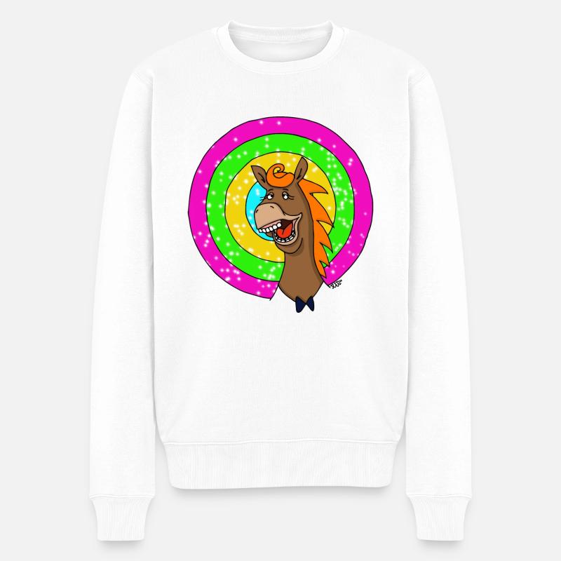 Weird Ida - Männer Premium Bio Pullover - Weiß