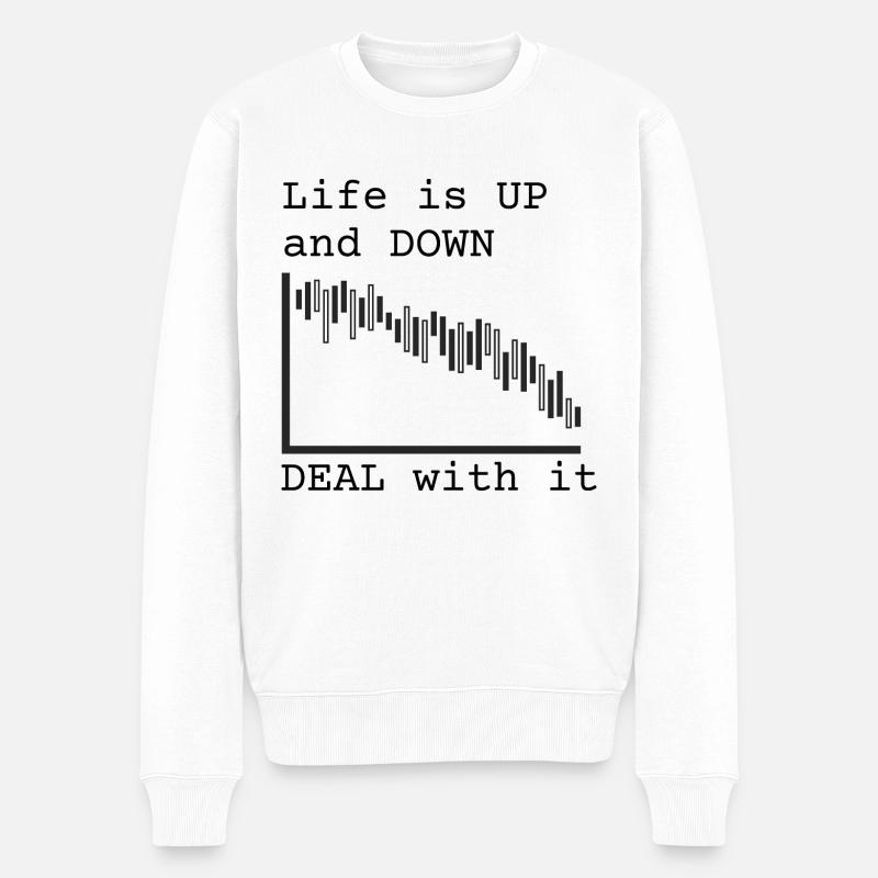 Stock trading logo up and down hodlr - Pull Premium bio Homme - blanc