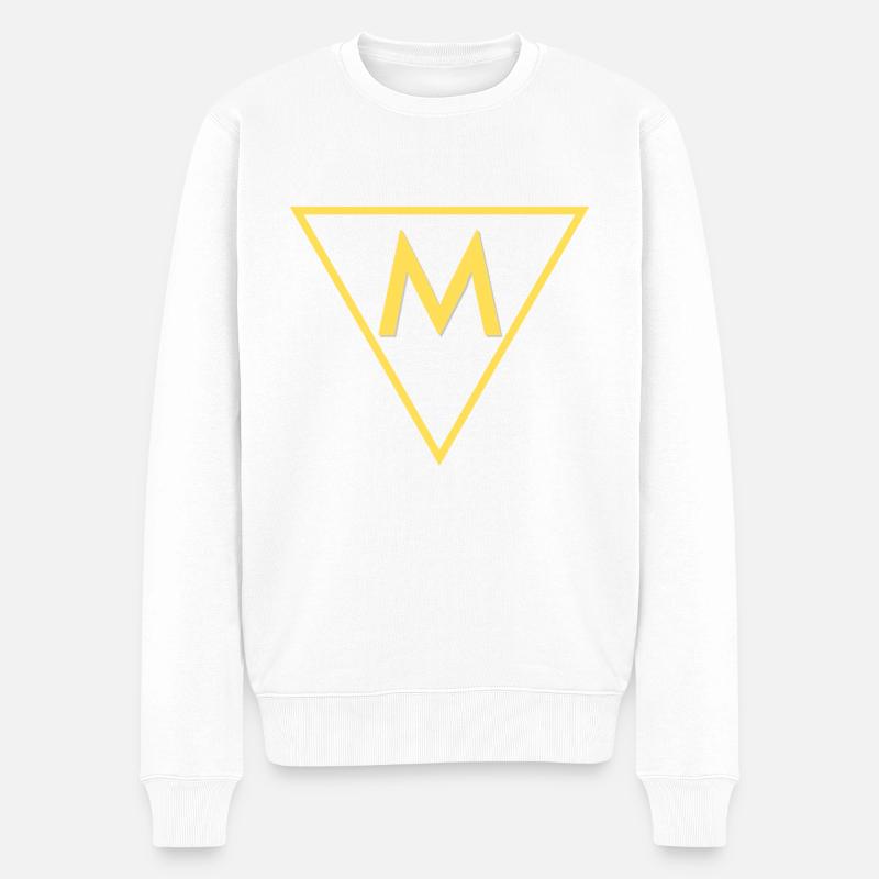M - Männer Premium Bio Pullover - Weiß