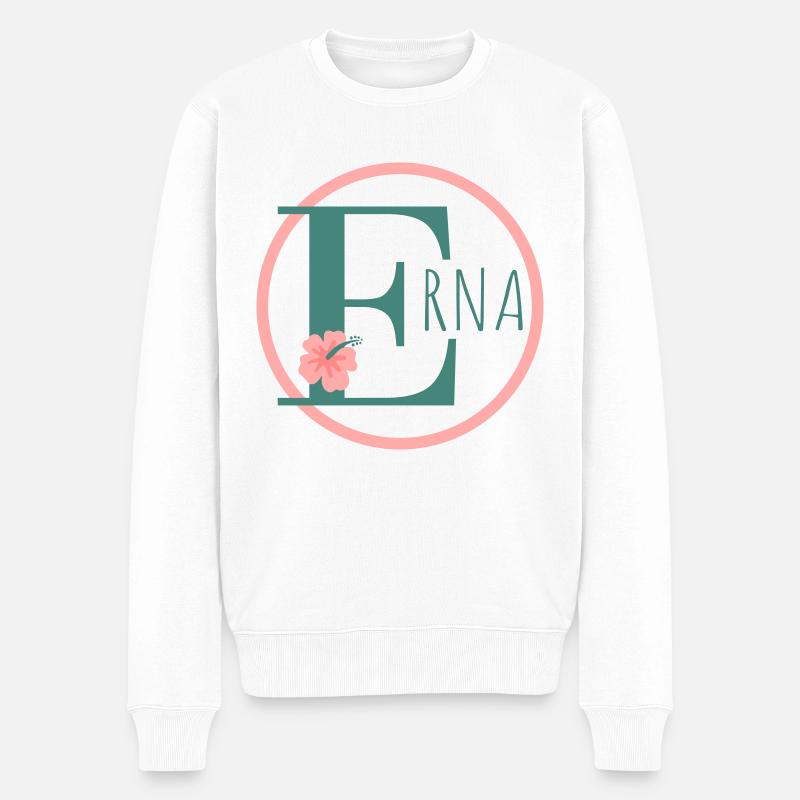 Erna Name Vorname Mädchen - Männer Premium Bio Pullover - Weiß