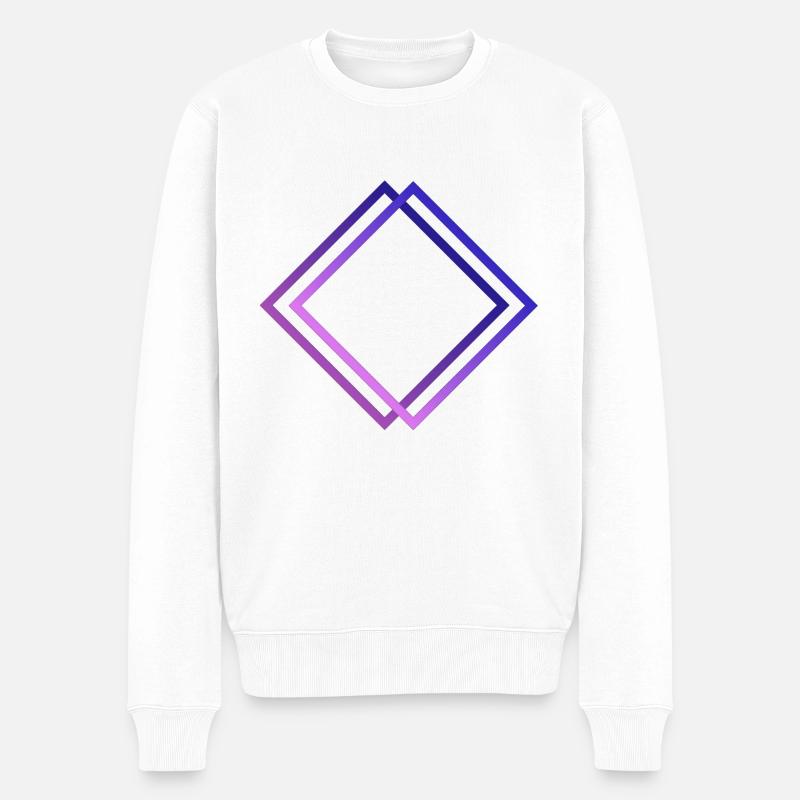 Logo lila ohne Text - Männer Premium Bio Pullover - Weiß