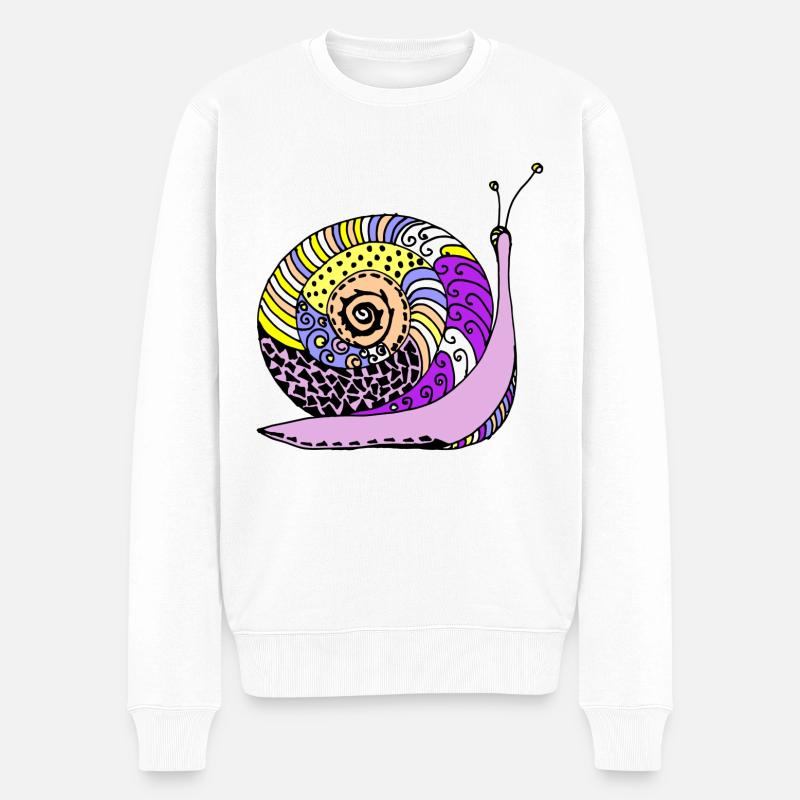 Escargot - Pull Premium bio Homme - blanc