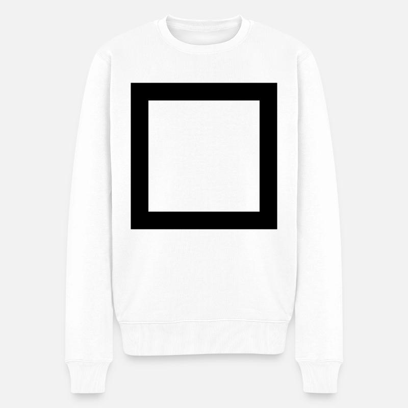 Quadrat Symbol Rechteck - Männer Premium Bio Pullover - Weiß