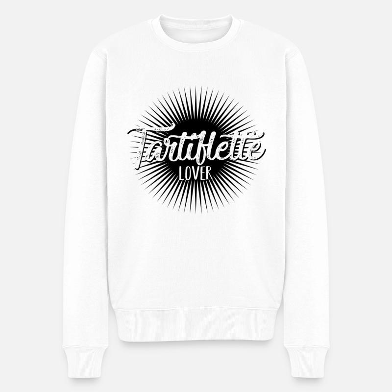 Tartiflette Lover blc Kreis - Männer Premium Bio Pullover - Weiß