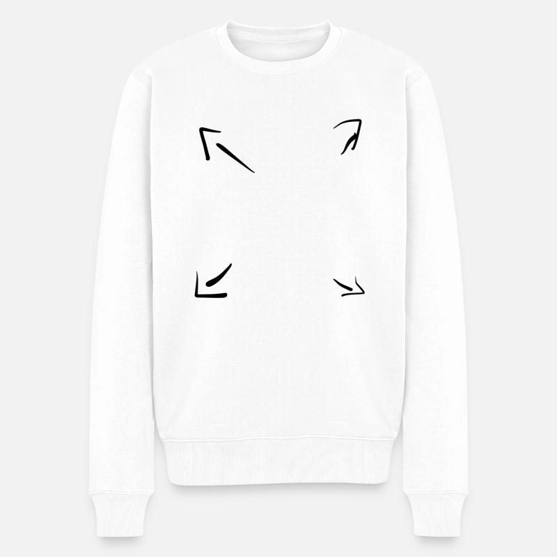 Flèches fléchées - Pull Premium bio Homme - blanc